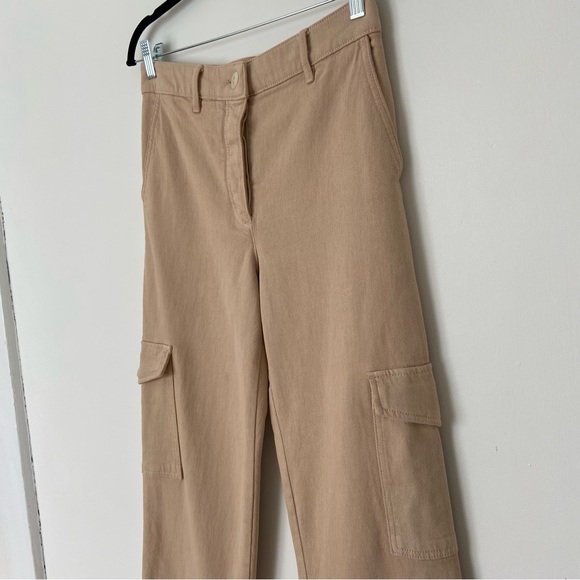 Aritzia Wilfred Free Modern Cargo Pant in Tan size 4 High Waisted Utility - Picture 4 of 9